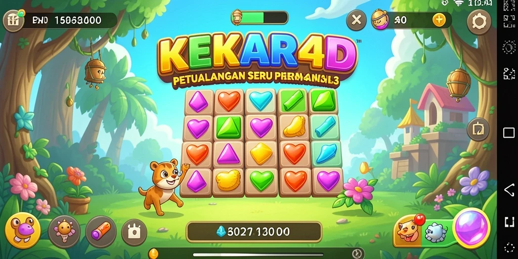 Tampilan gameplay menarik dari KEKAR4D yang penuh warna.