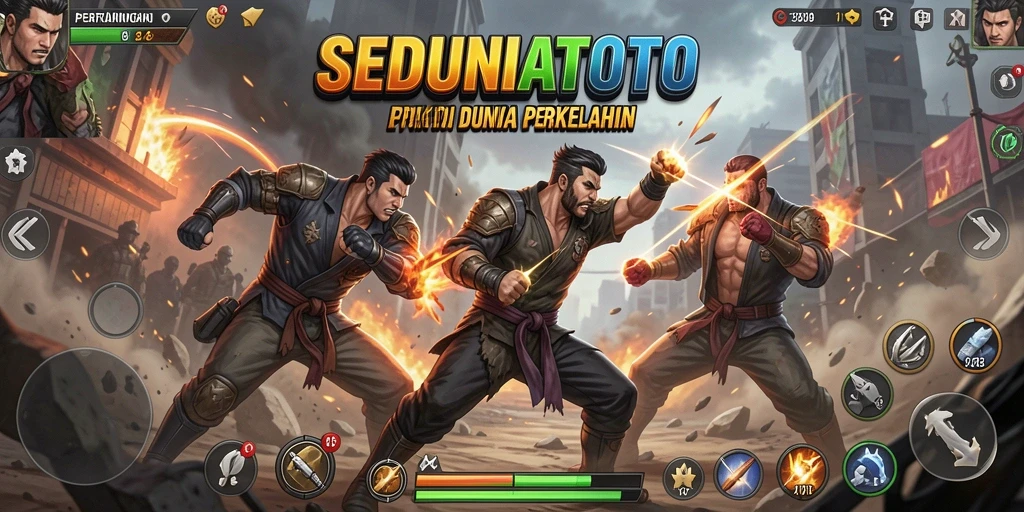 Tampilan gameplay SEDUNIATOTO yang mendebarkan dan penuh aksi.